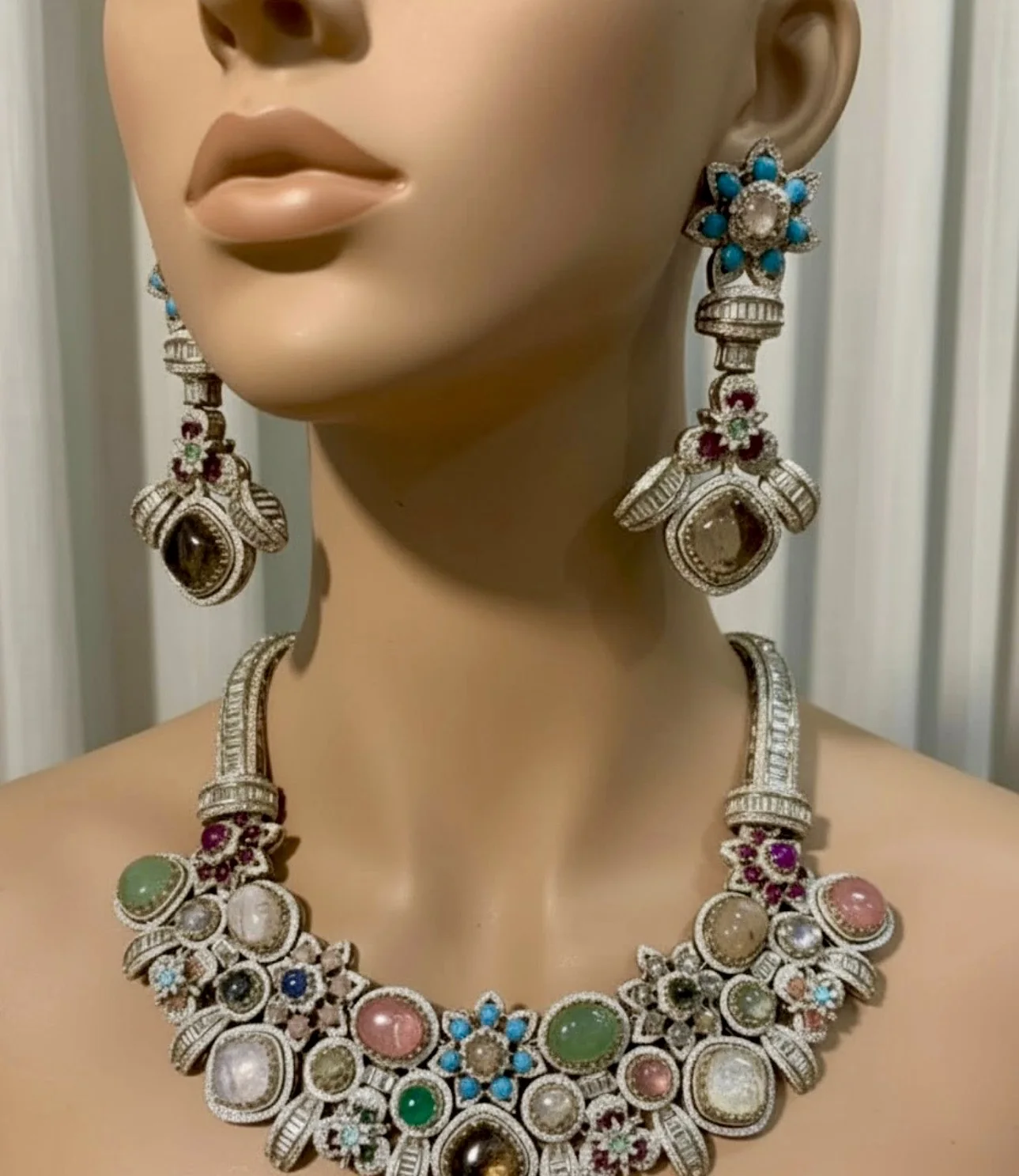 Satrangi Stone Necklace Set – view 1